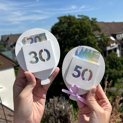 🎈 Neue Geburtstags-Silikonform mit 10 Wechselcover – kreative Geld- und Gutscheingeschenke