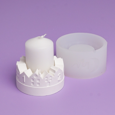 Silikonform „Adventskranz to go – Häuserkranz“: Kreatives DIY mit Gießpulver für die Adventszeit