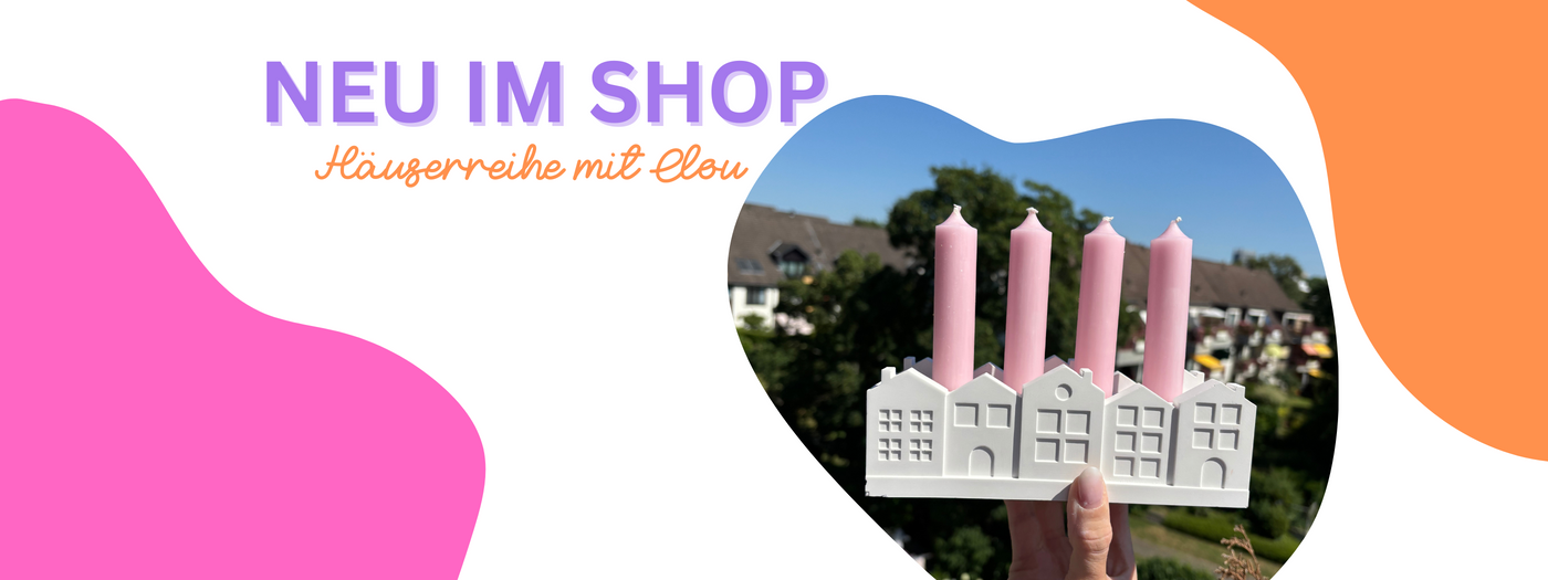 Silikonform Häuserreihe für Kerzen