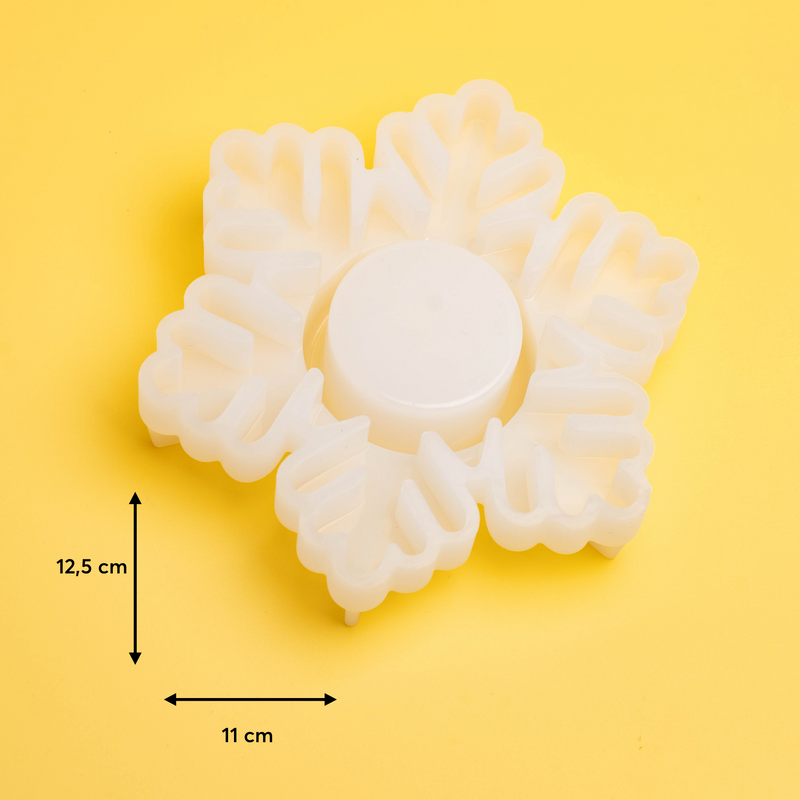 Silikonform Schneeflocken Teelichthalter 2