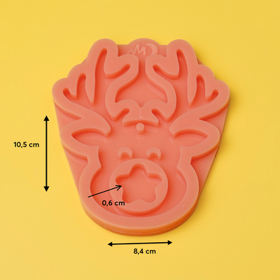 Silikonform Hirsch - Rentier für Schokokugel