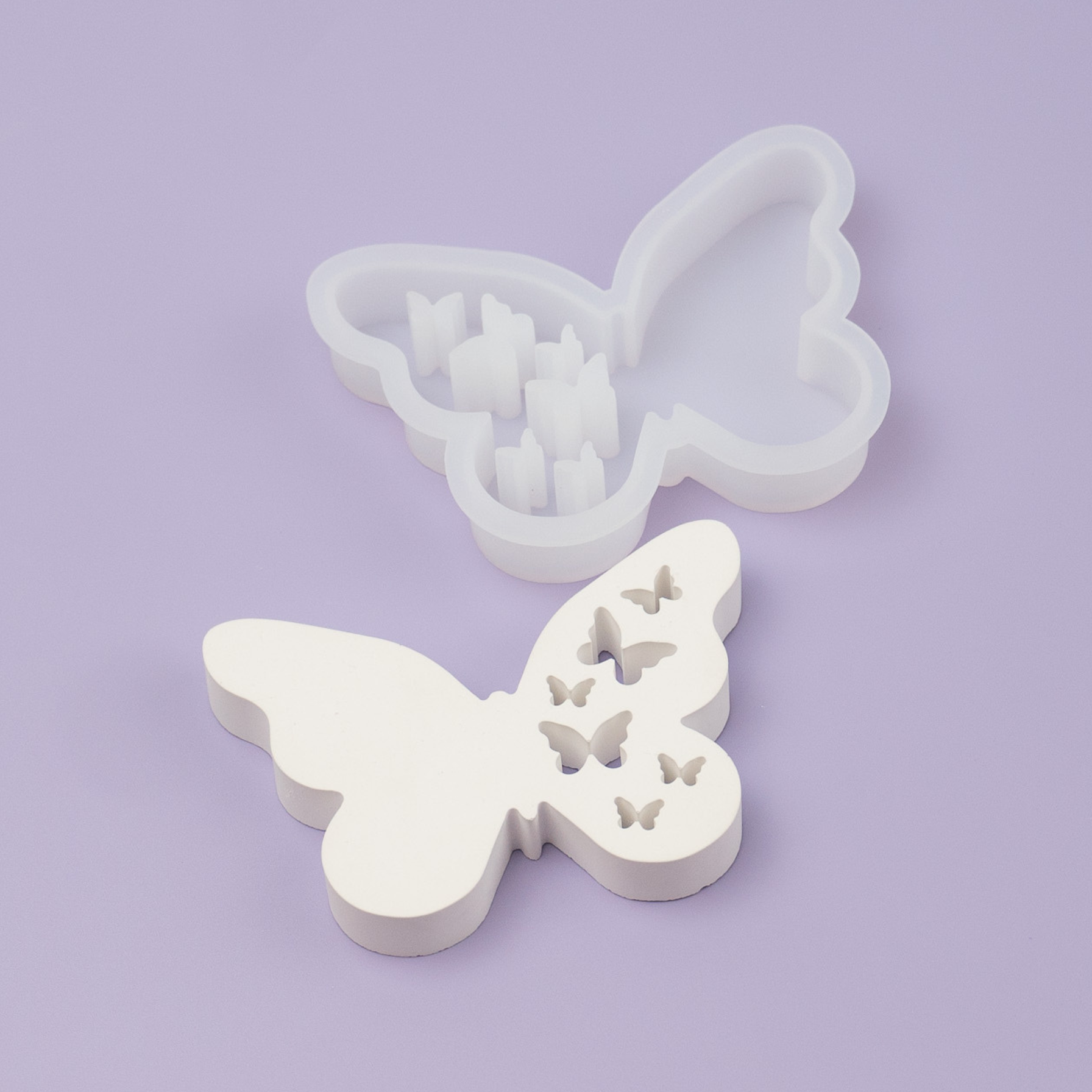 WANDIC Seifen-Silikonform Blume - 4 Mulden Für Hausgemachte Seifen Im Blumen-Design