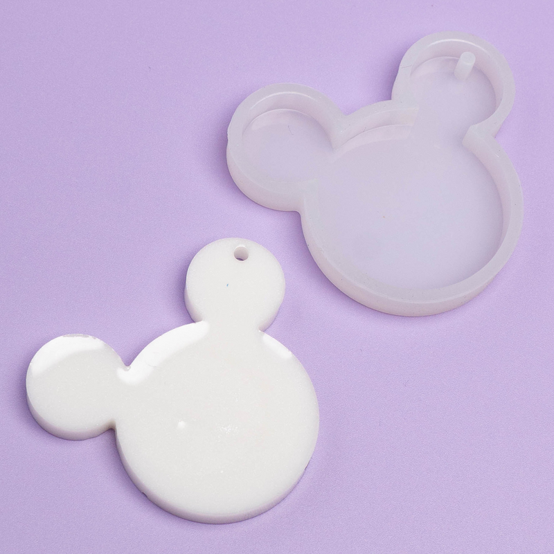 Silicone mold mouse keychain