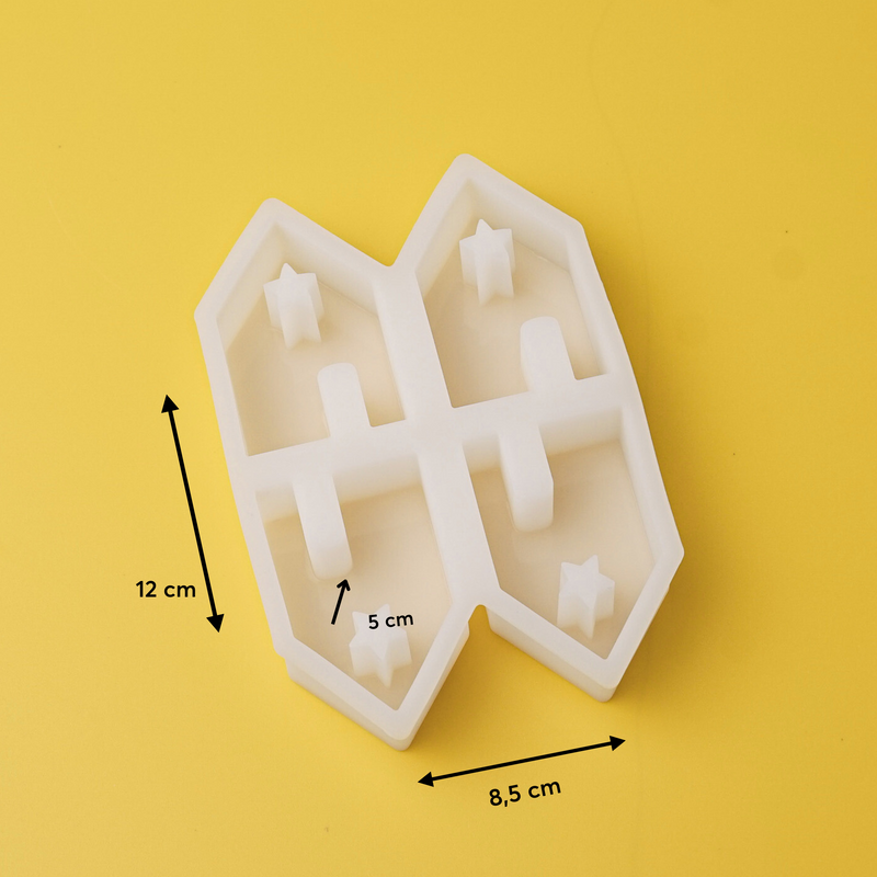 Silikonform Kantenstecker Haus mit Stern