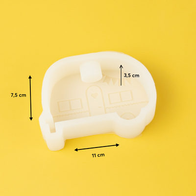 Silikonform - Wohnwagen / Camper Stabkerzenhalter