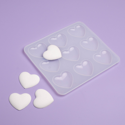 Silicone mold heart 9s
