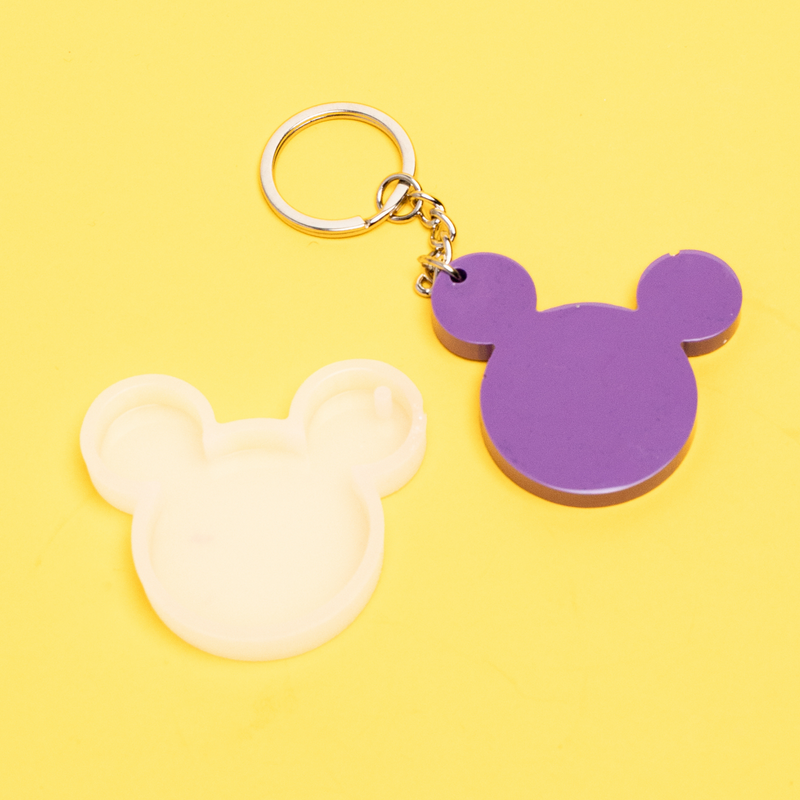 Silicone mold mouse keychain