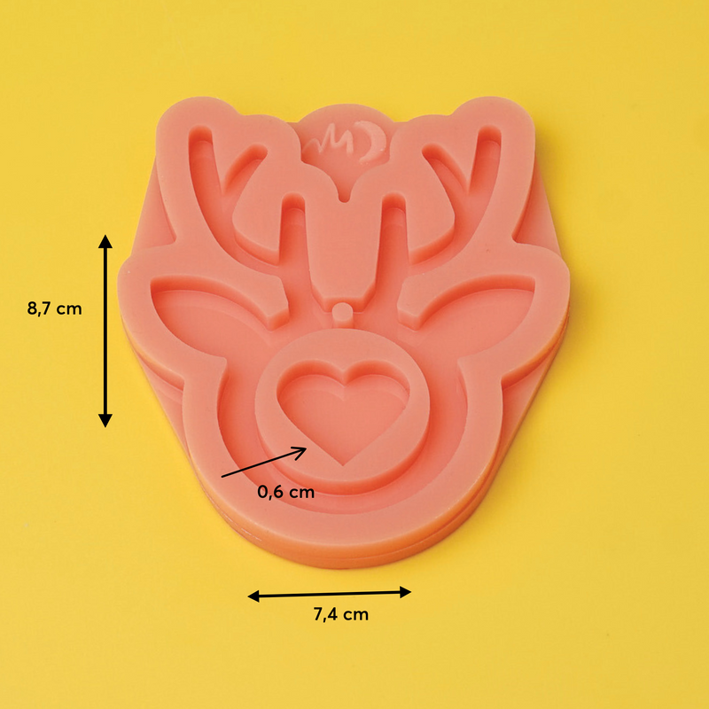 Silikonform Geweih für Schokokugel