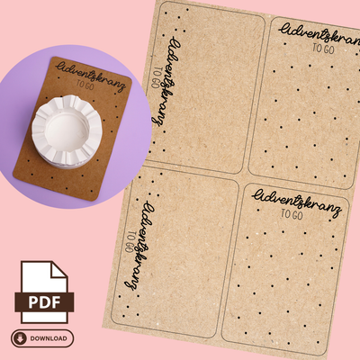 Druckvorlage Adventskranz to go