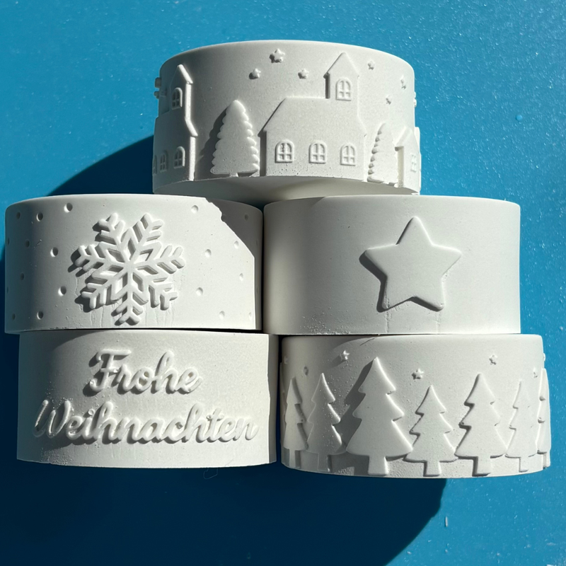 Silikonform Teelichthalter Weihnachtskollektion