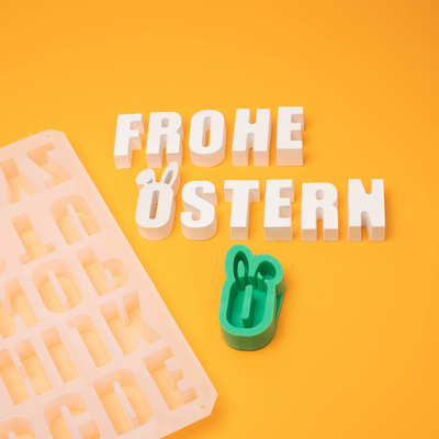 Silikonform Oster O - Buchstabe mit Hasenohren