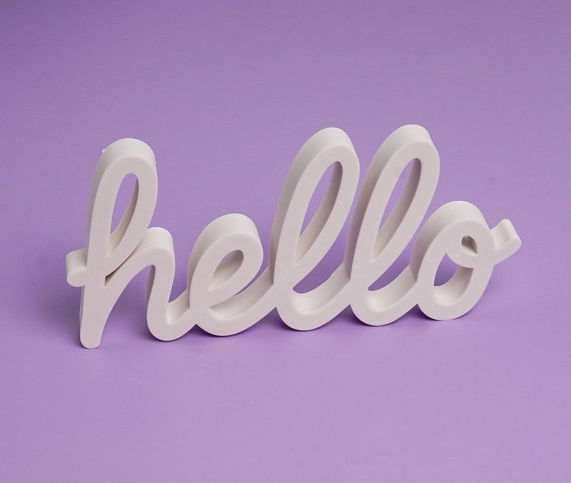 Silikonform Hello Schriftzug