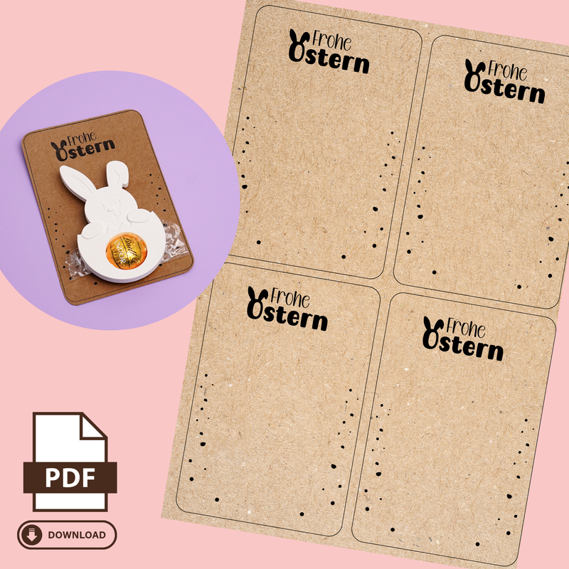 Druckvorlage "Frohe Ostern" PDF Vorlage zum Download und Ausdrucken + inkl. Gewerbelizens