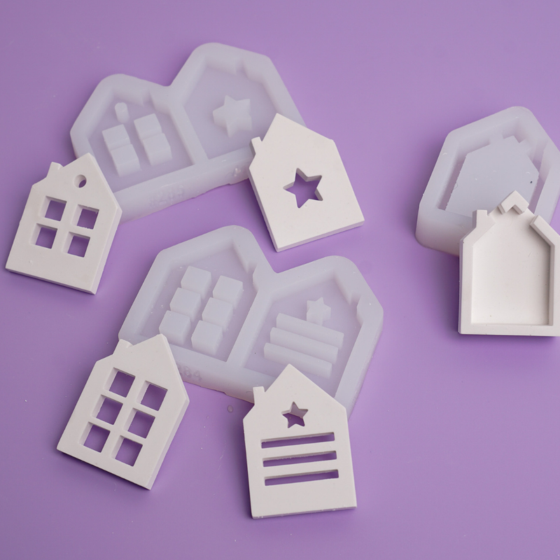 Silikonform Lichterkette Häuser