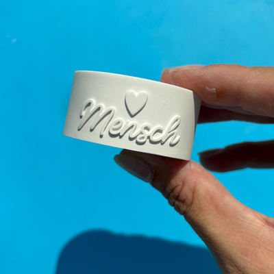 Gegossenes Teelicht Herzmensch