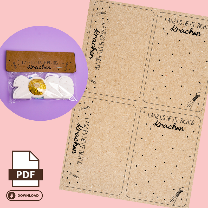 Druckvorlage Lass es heute richtig krachen