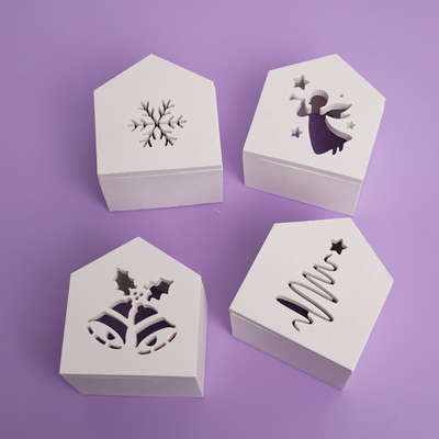 Silikonform Cover Set  "Weihnachten" für Häuser - Teelichter und Ballonlichter