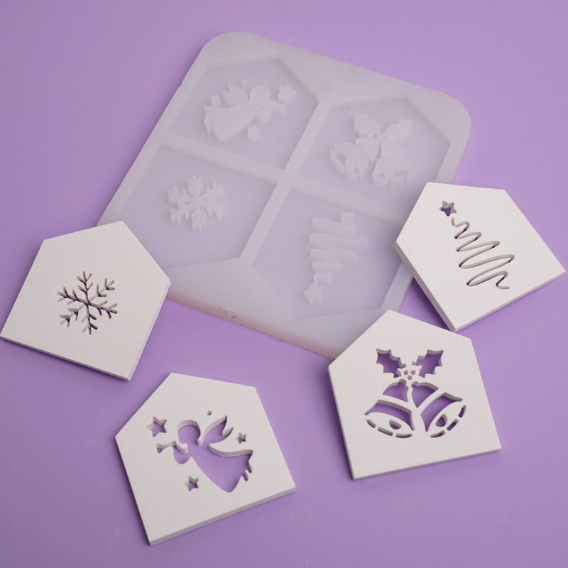 Silikonform Cover Set  "Weihnachten" für Häuser - Teelichter und Ballonlichter