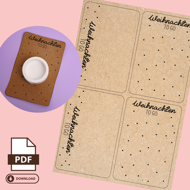 Druckvorlage Weihnachten to go