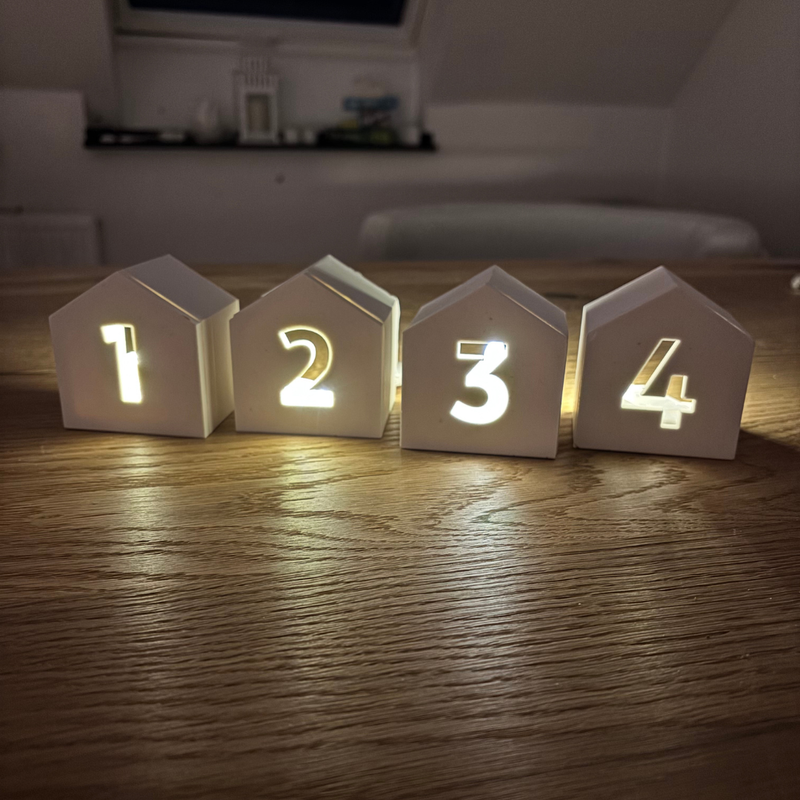 leuchtende Adventshäuser