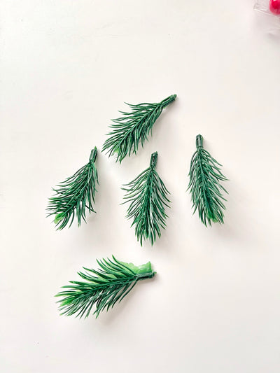 Künstliche Dekozweige - grün (5 Stück)