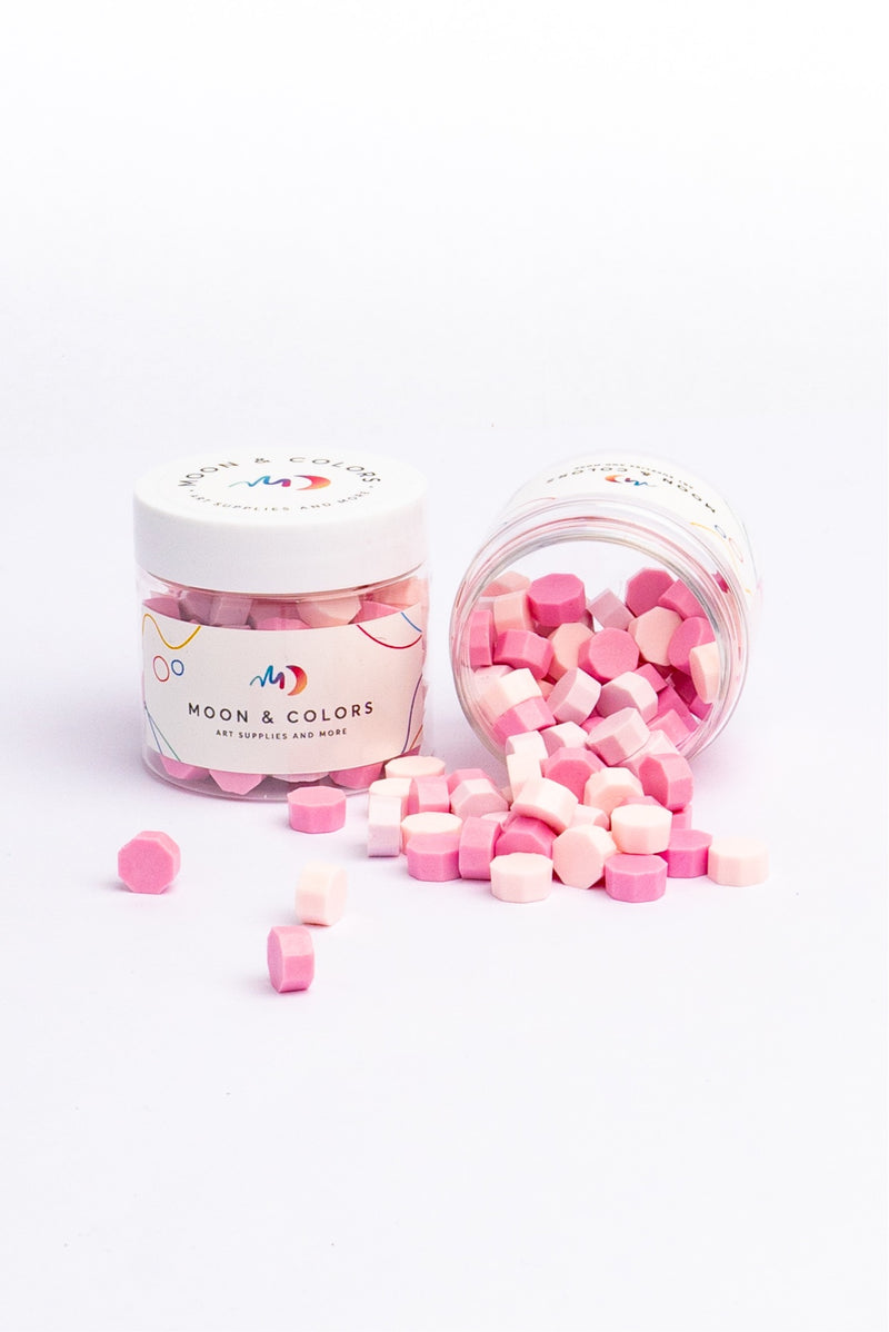 Wachsperlen Hexagon - mix (rosa, pink)